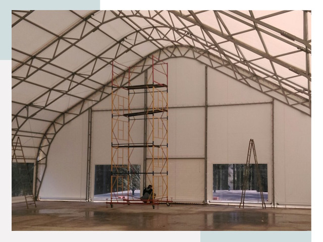 Шатровые ангары в Люберцах