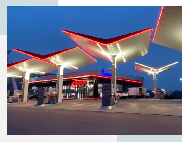 Навесы для АЗС в Люберцах